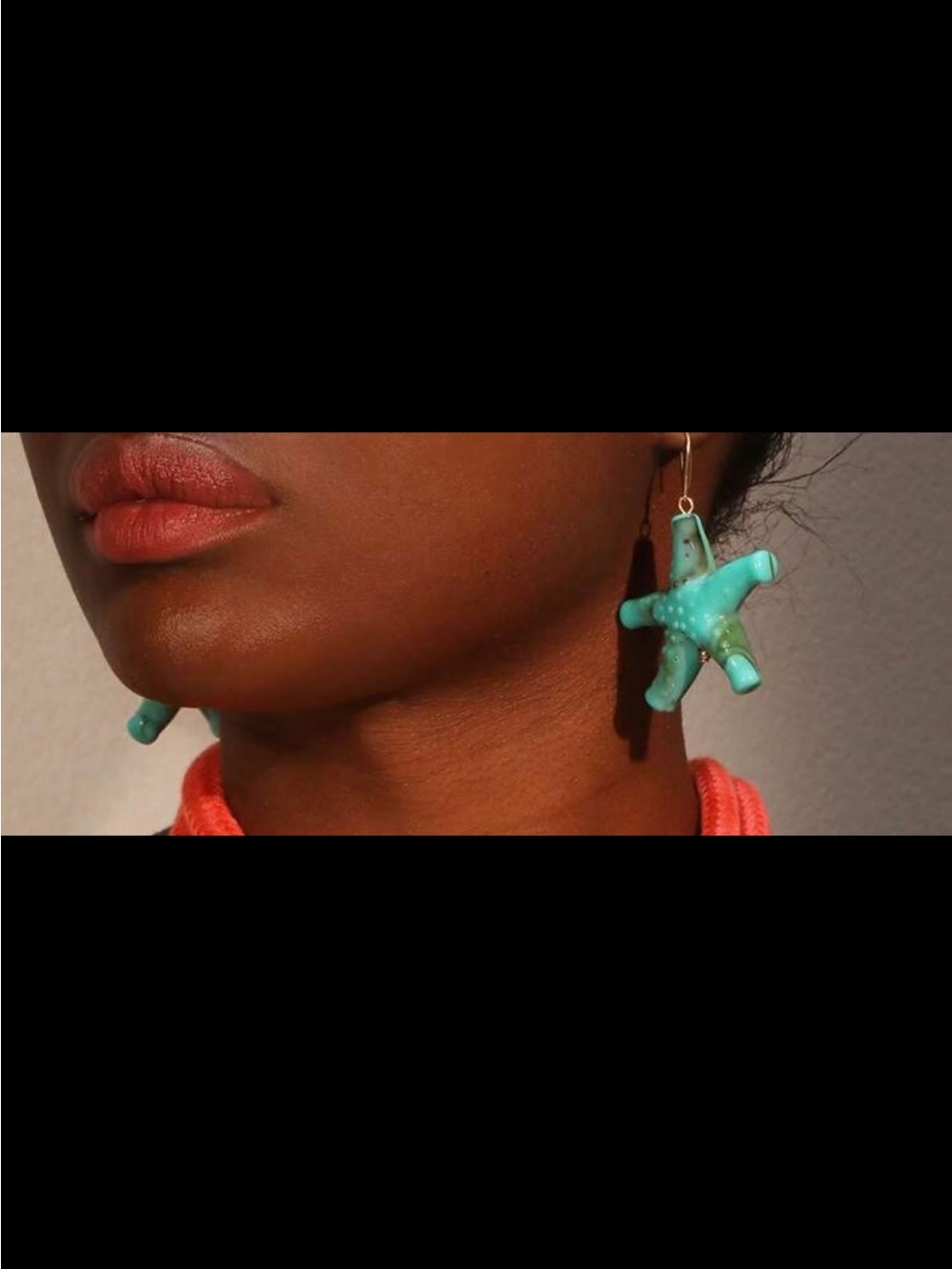 Turquoise Starfish Statement Earrings